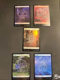 Marvel Spider-man MTG Lands Set FOIL MINT Rare Cards NM/M - Image 2