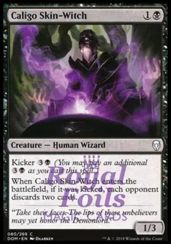 Caligo Skin-Witch 4x FOIL DOM MTG Dominaria Common MINT black - Image 1