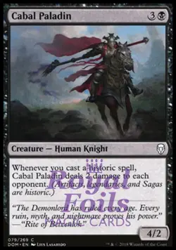 Cabal Paladin 4x FOIL DOM MTG Dominaria Common MINT black - Image 1