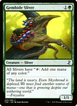 X 1 Gemhide Sliver NM-M Time Spiral Remastered 205 MTG Magic The Gathering - Image 1