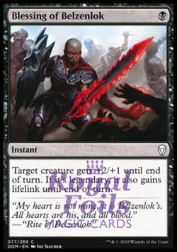 Blessing of Belzenlok 4x FOIL DOM MTG Dominaria Common MINT black - Image 1