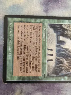 LEG Forest Wisdom Sylvan Library MTG First Edition EDH Used Plaid - Image 3