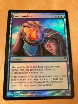 CSP Commandeer English MTG Cold Snap First Edition FOIL Card Rare Collectible - Image 1