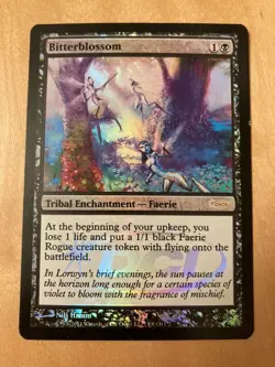 Promos Bitterblossom Foil Judge Reward Magic The Gathering MTG Fairy Card - Image 1