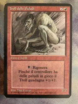 FBB Sedge Troll Italian MTG Card Black Border Reprint Old School Used - Image 1