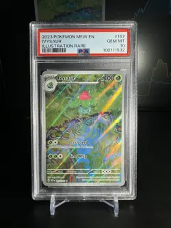 2023 POKEMON MEW EN-151 #167 IVYSAUR ILLUSTRATION RARE PSA 10 - Image 1
