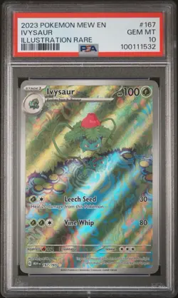 2023 POKEMON MEW EN-151 #167 IVYSAUR ILLUSTRATION RARE PSA 10 - Image 3