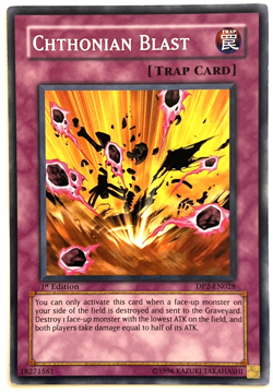 YuGiOh! - Chthonian Blast - DP2-EN028 - 1st Edition - Common - Image 1