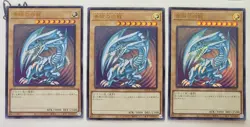 Yugioh Blue-Eyes White Dragon QCCP-JP001 Japanese Ocg Ultra NM Set Of 3 - Image 1