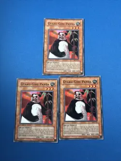 3x Yugioh! Gyaku-Gire Panda - 2x 1st Edition DCR-021 Common HP - Image 1