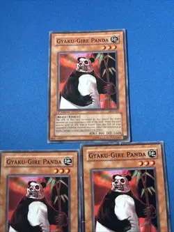 3x Yugioh! Gyaku-Gire Panda - 2x 1st Edition DCR-021 Common HP - Image 4