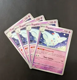 TOGEKISS 085/197 4x Obsidian Flames Playset Non-Holo Rare Pokemon Card NM - Image 1