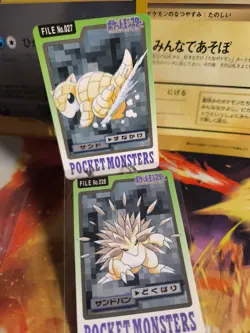 Pokemon Karte Card Pocket Monsters Carddass 1997 japanese Sandshrew Sandslash NM - Image 1