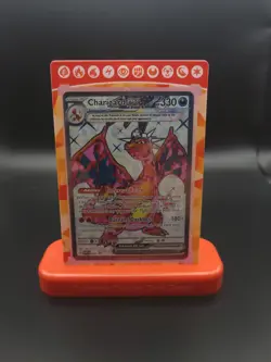 Charizard ex 056 Sv: Scarlet & Violet Promo Cards Holo WITH CASE + STAND, M/NM - Image 1