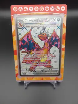 Charizard ex 056 Sv: Scarlet & Violet Promo Cards Holo WITH CASE + STAND, M/NM - Image 2