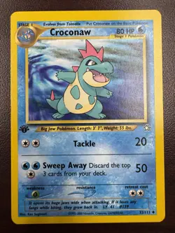 Croconaw 32/111 1st Edition Neo Genesis Pokemon Card TCG Vintage Uncommon (NM-) - Image 1