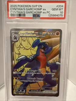 Cynthia's Garchomp ex 204 Sv: Scarlet & Violet Promo Cards Holo PSA Gem Mint 10 - Image 1