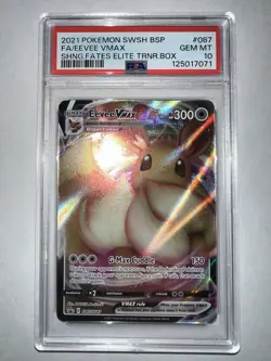 Eevee VMAX SWSH087 SWSH: Sword & Shield Promo Cards Holo PSA 10 - Image 1