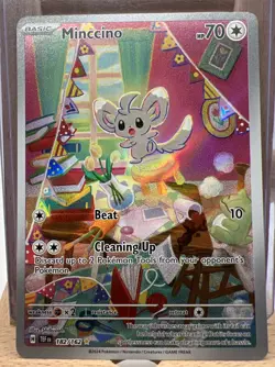 Pokemon Cards Minccino 182/162 Illustration Rare Temporal Forces - (NM) - Image 1