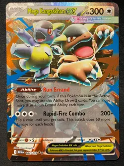 Mega Kangaskhan EX 104/132 Double Rare Mega Evolution Holo Pokemon Card - Image 1