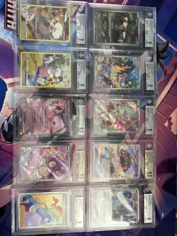 Pokemon All Becket 10 Card Graded Slab Lot #1 - Image 1