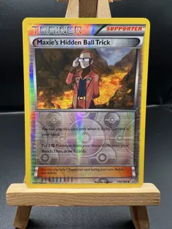 Maxie's Hidden Ball Trick 133/160 Primal Clash Reverse Holo Pokemon Card - Image 1