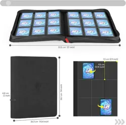 Vault X 9 Pocket Trading Card Zip Binder, 360 Cards, Premium Exo-Tec Album Mater - Image 3