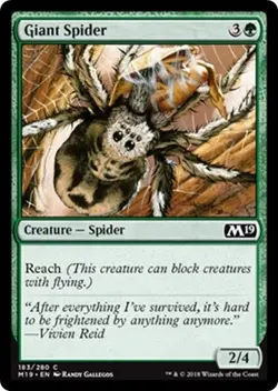 GIANT SPIDER ~mtg NM-M M19 Magic 2019 Com x4 - Image 1