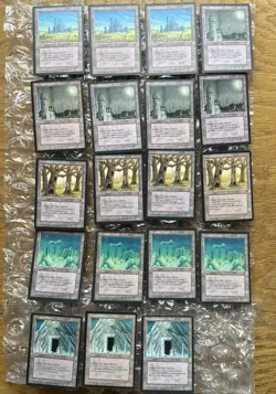 Set Of 19 Fallen Empires Sacrifice Lands | Magic MTG | NM+ ( All Five Types ) - Image 1