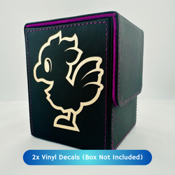 2x Decals - GOLD Chocobo Custom Deck Box - Final Fantasy Standard or 100 MTG - Image 1