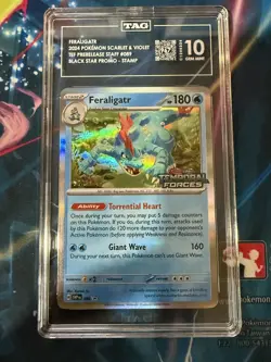 TAG 10 FERALIGATR #SVP 089 - Pokemon TCG - TEMPORAL FORCES - PRERELEASE STAFF - Image 1