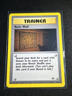 Ruin Wall 74/75 Neo Discovery Pokemon TCG MP - Image 1