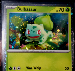 *DOUBLE SWIRL* Pokemon TCG Bulbasaur 151 Poster Collection Cosmos Promo SVP 046 - Image 1