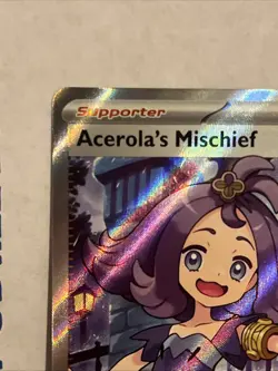 Pokemon TCG Acerola’s Mischief Full Art Ultra Rare NM Pack Fresh! - Image 2