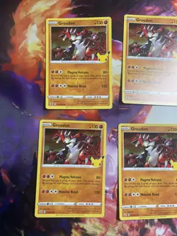 Pokemon TCG Groudon Celebrations 017/025 Holo Rare Lot Of 10 NM-M Ships In Box - Image 2