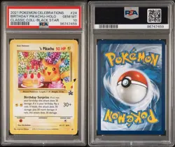 PSA 10 Pokemon Birthday Pikachu Holo 24/108 Celebrations 25th Anniversary - Image 3