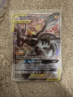 Pokemon 2019 Black Star Promo SM168 Pikachu and Zekrom GX Tag Team NM - Image 3