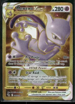 Mewtwo VSTAR (86) (Secret) Secret Rare Pokemon GO 086/078 LP - Image 1