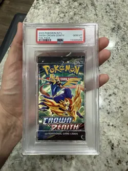 PSA 10 GEM MINT 2023 Pokemon Crown Zenith Foil Pack Authentic Sealed English - Image 1