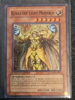 YUGIOH Kuraz the Light Monarch LODT-ENSE1 Limited Edition Super Rare NM - Image 1