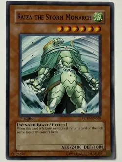 1x Raiza The Storm Monarch FOTB-EN026 Super Rare First Edition LP - Image 1