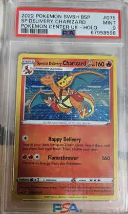 SWIRL PSA 9 Special Delivery Charizard SWSH075 SWSH: Promo Cards Holo - Image 1