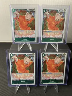 (Set of 4) One Piece Card Game Bepo OP01-049 R Romance Dawn English NM - Image 1