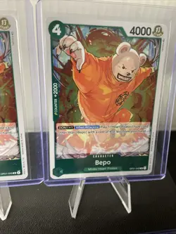 (Set of 4) One Piece Card Game Bepo OP01-049 R Romance Dawn English NM - Image 3