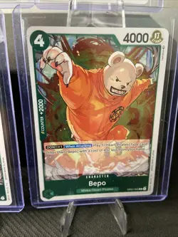 (Set of 4) One Piece Card Game Bepo OP01-049 R Romance Dawn English NM - Image 5