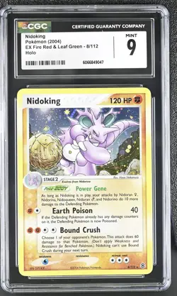 CGC 9 MINT Nidoking 2004 EX Fire Red & Leaf Green 8/112 Holo Pokemon Card - Image 1