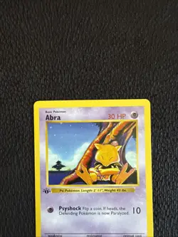 Pokemon Card - Abra Base Set (Shadowless) 43/102 1st Edition LP - Image 5