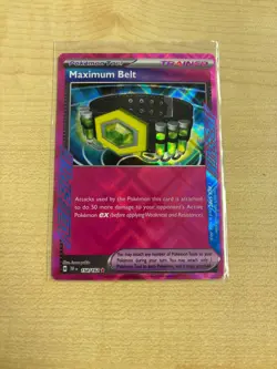 Maximum Belt 154/162 Ace Spec Holo Rare S & V Temporal Forces Pokemon Card - Image 1