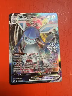 Pokemon TCG Glaceon VMAX Evolving Skies Holo Ultra Rare Card 041/203 - Image 1