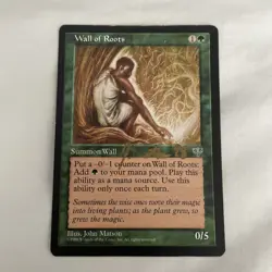 MTG John Matson Signed "Wall of Roots” Mirage Magic The Gathering - Image 1